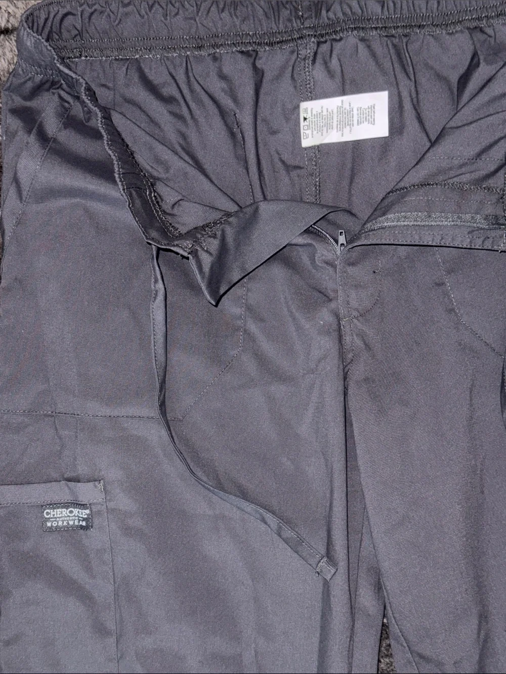 Black Cargo Scrub Pants